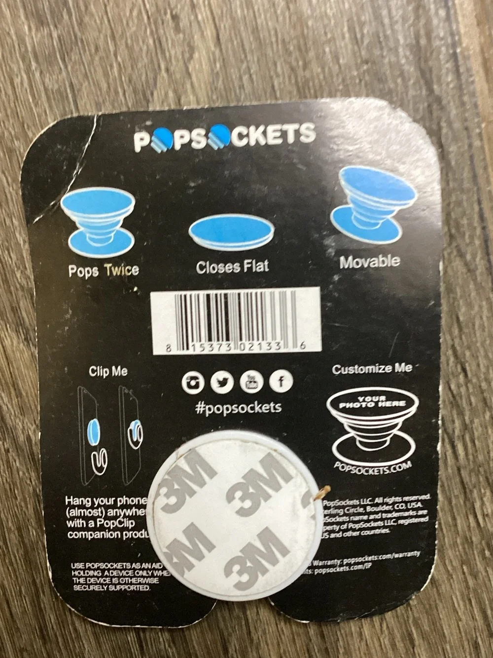 PopSocket Phone Grip & Stand - Blue and Teal Scale Pattern
